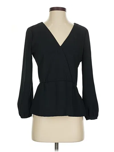 Pre-owned Jcrew Long Sleeve Blouse In Black