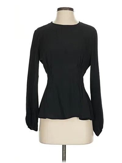 Pre-owned Jcrew Long Sleeve Blouse In Black