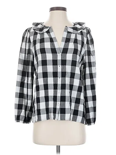Pre-owned Jcrew Long Sleeve Blouse In Black