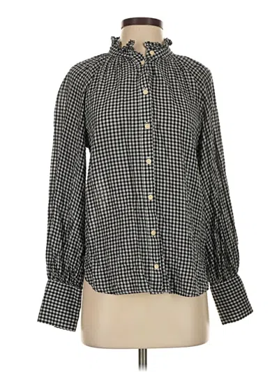 Pre-owned Jcrew Long Sleeve Blouse In Black