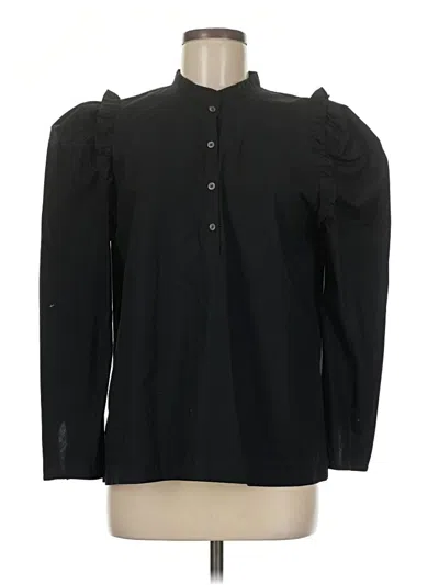 Pre-owned Jcrew Long Sleeve Blouse In Black