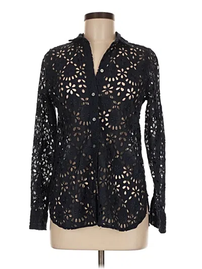 Pre-owned Jcrew Long Sleeve Blouse In Black