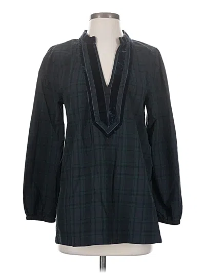 Pre-owned Jcrew Long Sleeve Blouse In Black