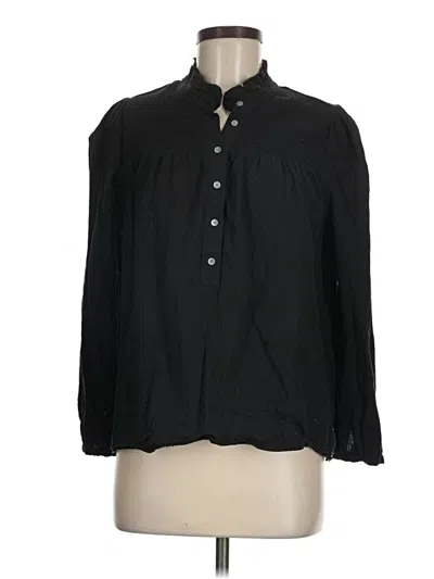 Pre-owned Jcrew Long Sleeve Blouse In Black