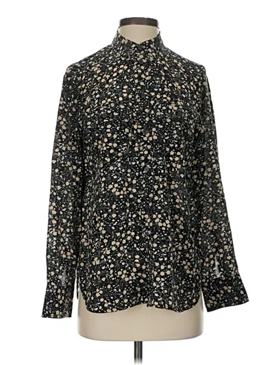 Pre-owned Jcrew Long Sleeve Blouse In Black