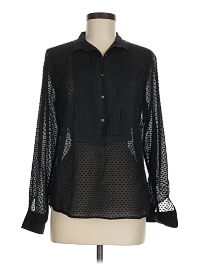 Pre-owned Jcrew Long Sleeve Blouse In Black