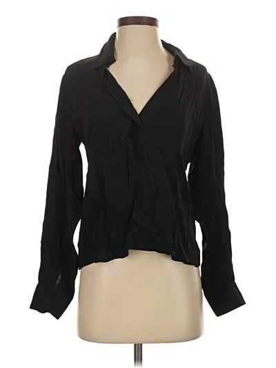 Pre-owned Jcrew Long Sleeve Blouse In Black