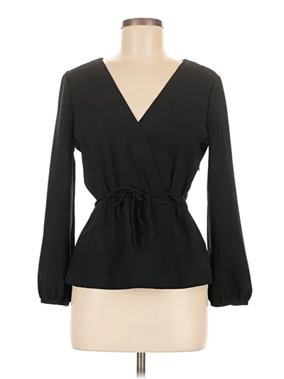 Pre-owned Jcrew Long Sleeve Blouse In Black