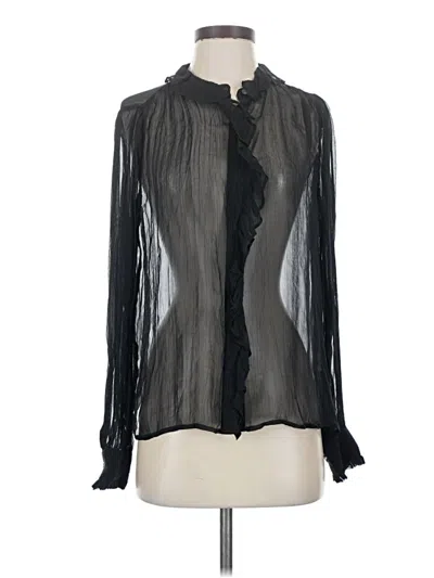 Pre-owned Jcrew Long Sleeve Blouse In Black