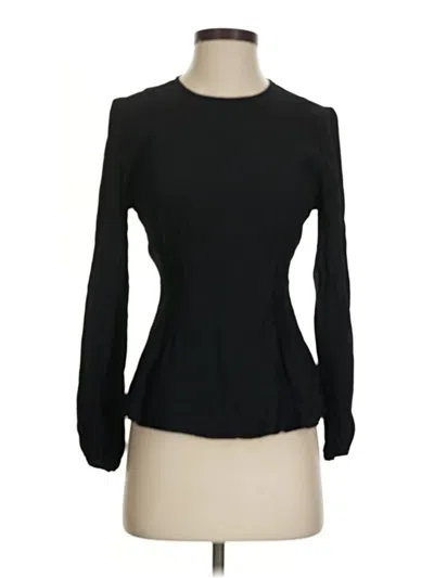 Pre-owned Jcrew Long Sleeve Blouse In Black
