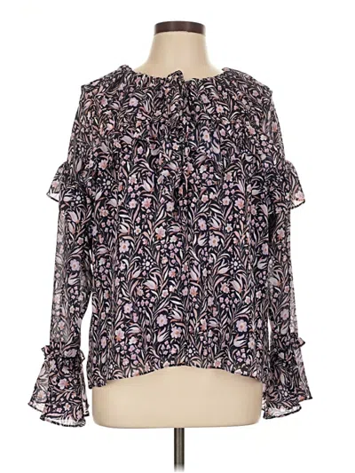 Pre-owned Jcrew Long Sleeve Blouse In Black