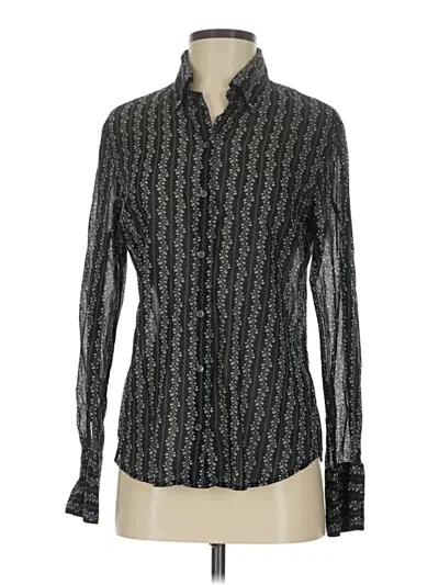 Pre-owned Jcrew Long Sleeve Blouse In Black