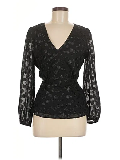 Pre-owned Jcrew Long Sleeve Blouse In Black