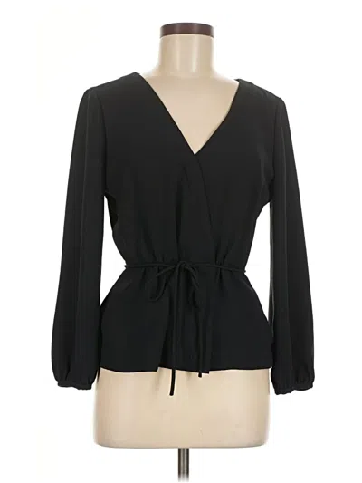 Pre-owned Jcrew Long Sleeve Blouse In Black