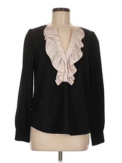 Pre-owned Jcrew Long Sleeve Blouse In Black