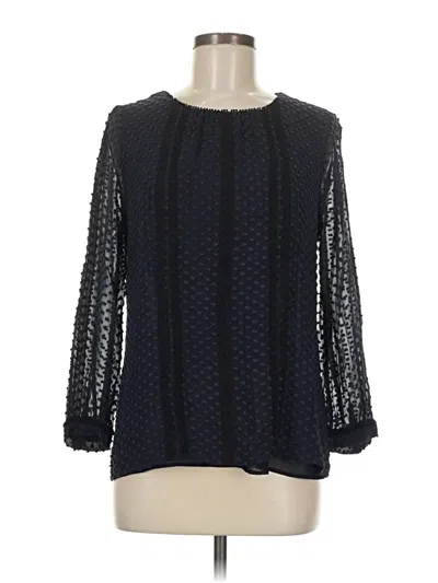 Pre-owned Jcrew Long Sleeve Blouse In Black