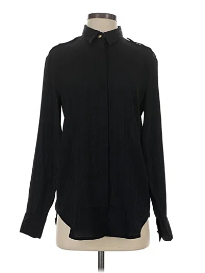Pre-owned Jcrew Long Sleeve Blouse In Black