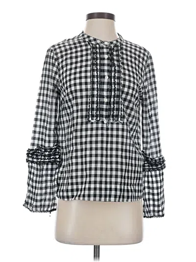 Pre-owned Jcrew Long Sleeve Blouse In Black