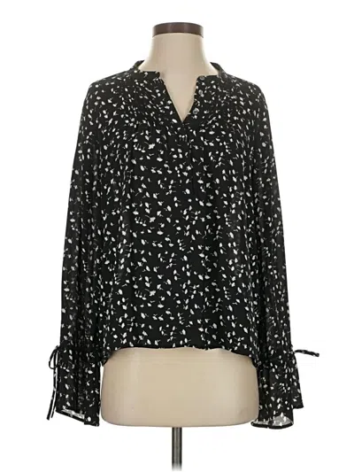 Pre-owned Jcrew Long Sleeve Blouse In Black