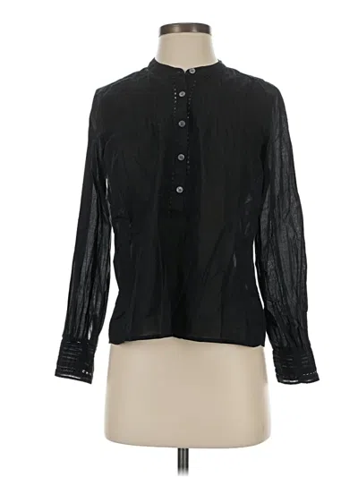 Pre-owned Jcrew Long Sleeve Blouse In Black