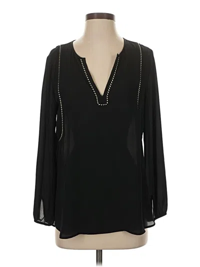 Pre-owned Jcrew Long Sleeve Blouse In Black