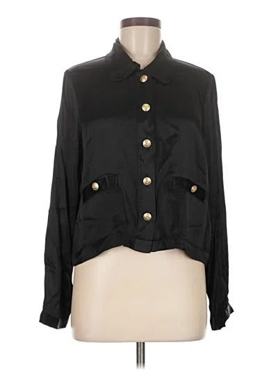 Pre-owned Jcrew Long Sleeve Blouse In Black