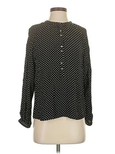 Pre-owned Jcrew Long Sleeve Blouse In Black