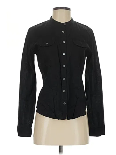Pre-owned Jcrew Long Sleeve Blouse In Black