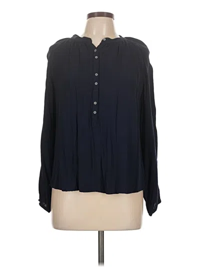 Pre-owned Jcrew Long Sleeve Blouse In Black