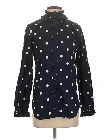 Pre-owned Jcrew Long Sleeve Blouse In Black