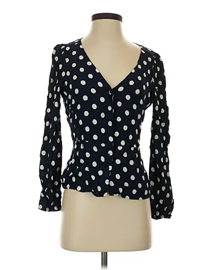Pre-owned Jcrew Long Sleeve Blouse In Black