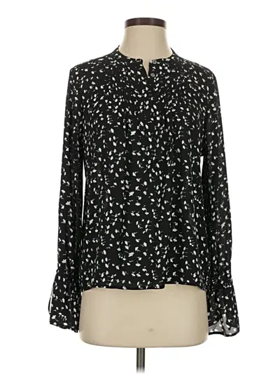Pre-owned Jcrew Long Sleeve Blouse In Black