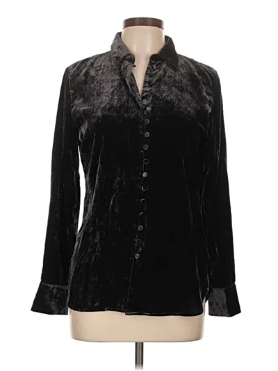 Pre-owned Jcrew Long Sleeve Blouse In Black