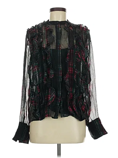 Pre-owned Jcrew Long Sleeve Blouse In Black