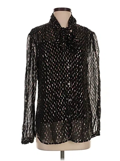Pre-owned Jcrew Long Sleeve Blouse In Black