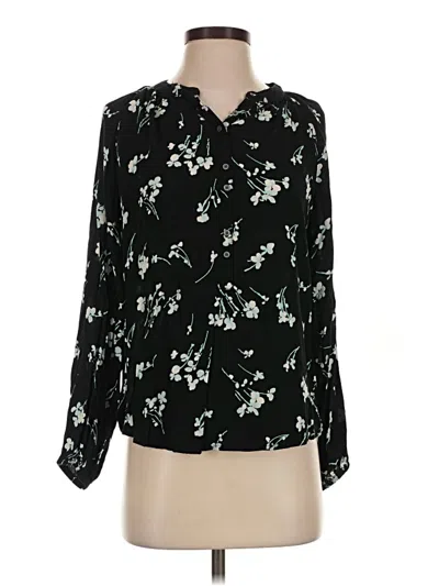 Pre-owned Jcrew Long Sleeve Blouse In Black
