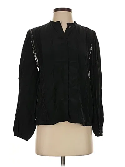 Pre-owned Jcrew Long Sleeve Blouse In Black