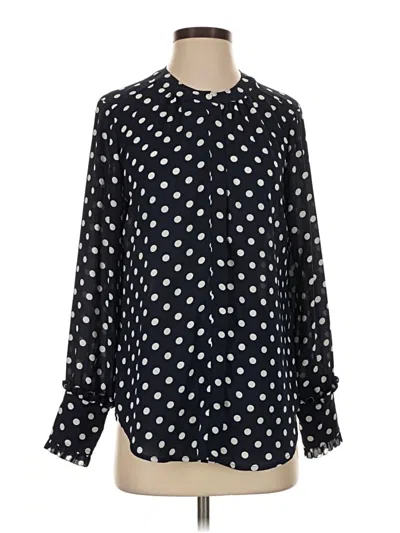 Pre-owned Jcrew Long Sleeve Blouse In Black