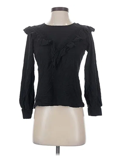 Pre-owned Jcrew Long Sleeve Blouse In Black