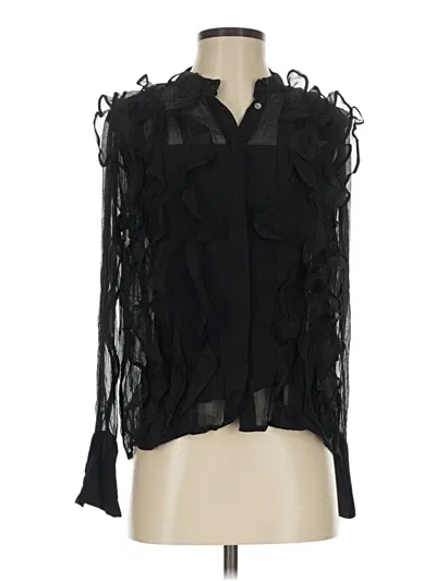 Pre-owned Jcrew Long Sleeve Blouse In Black