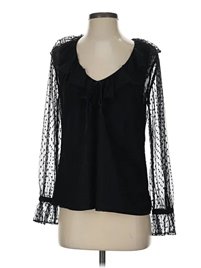 Pre-owned Jcrew Long Sleeve Blouse In Black