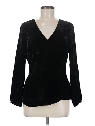 Pre-owned Jcrew Long Sleeve Blouse In Black