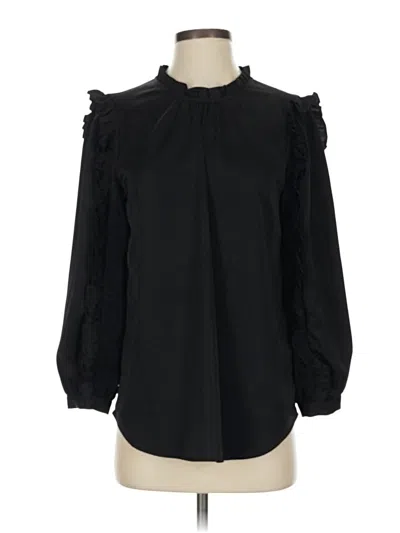 Pre-owned Jcrew Long Sleeve Blouse In Black