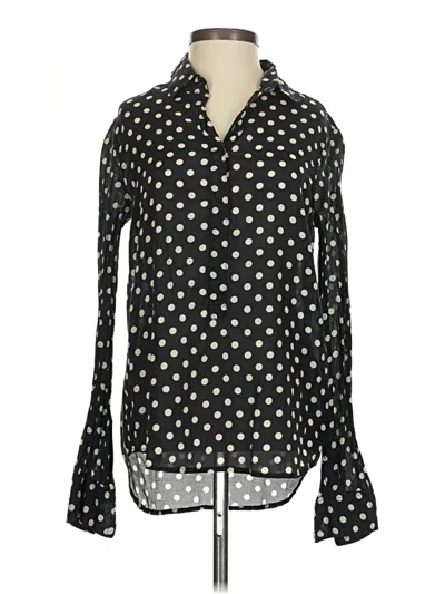 Pre-owned Jcrew Long Sleeve Blouse In Black