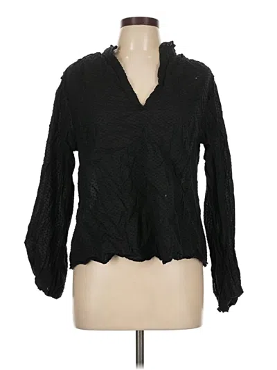 Pre-owned Jcrew Long Sleeve Blouse In Black