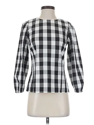Pre-owned Jcrew Long Sleeve Blouse In Black
