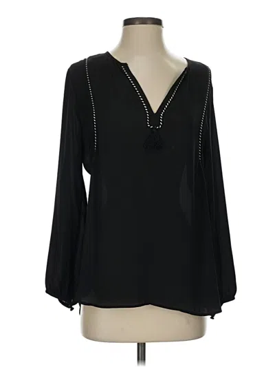 Pre-owned Jcrew Long Sleeve Blouse In Black