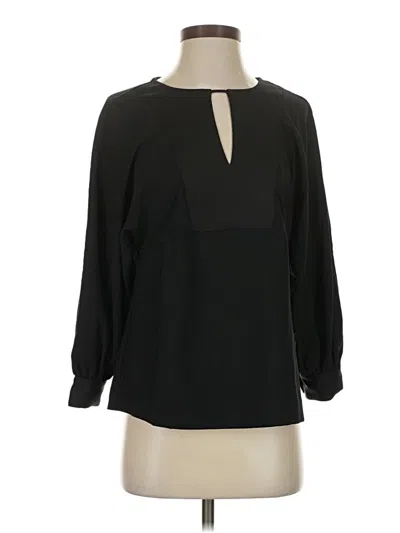 Pre-owned Jcrew Long Sleeve Blouse In Black