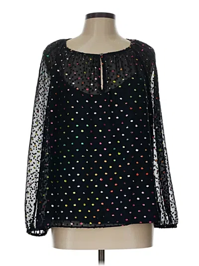 Pre-owned Jcrew Long Sleeve Blouse In Black