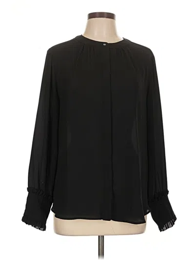 Pre-owned Jcrew Long Sleeve Blouse In Black